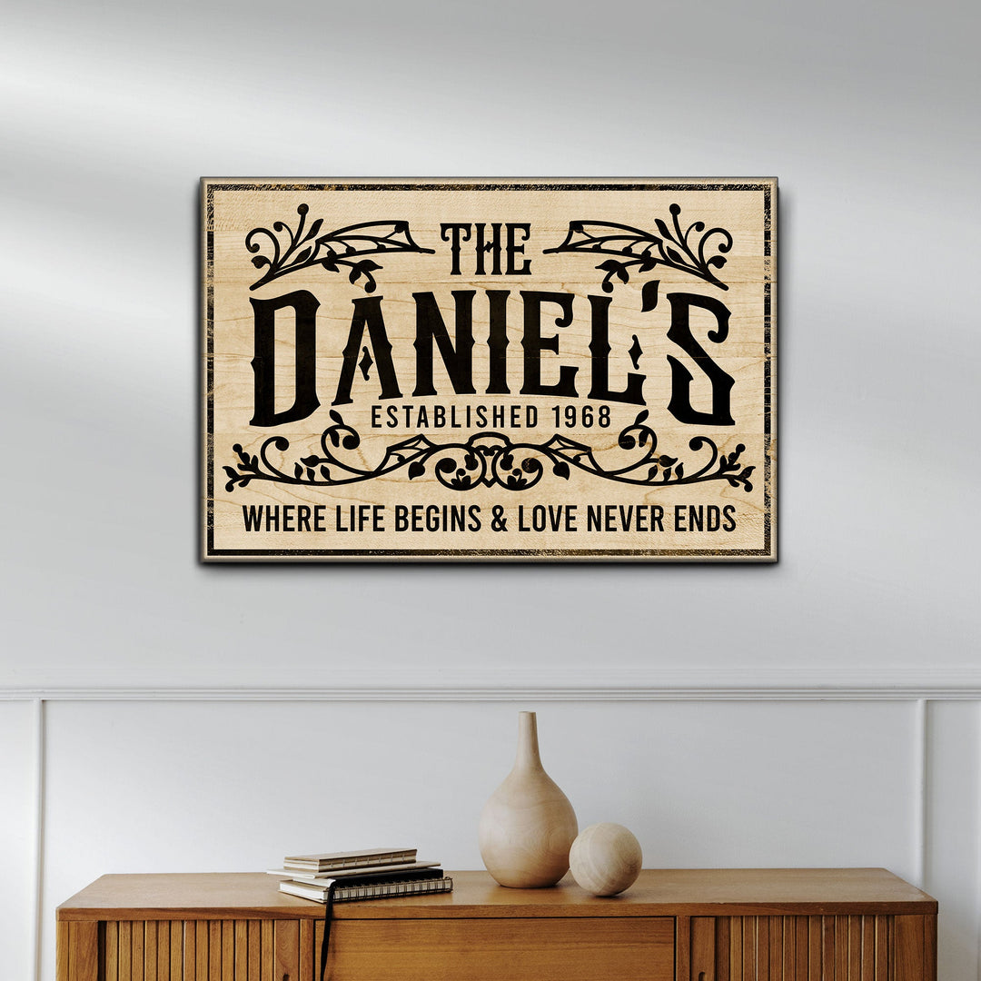 Established Last Name Sign V