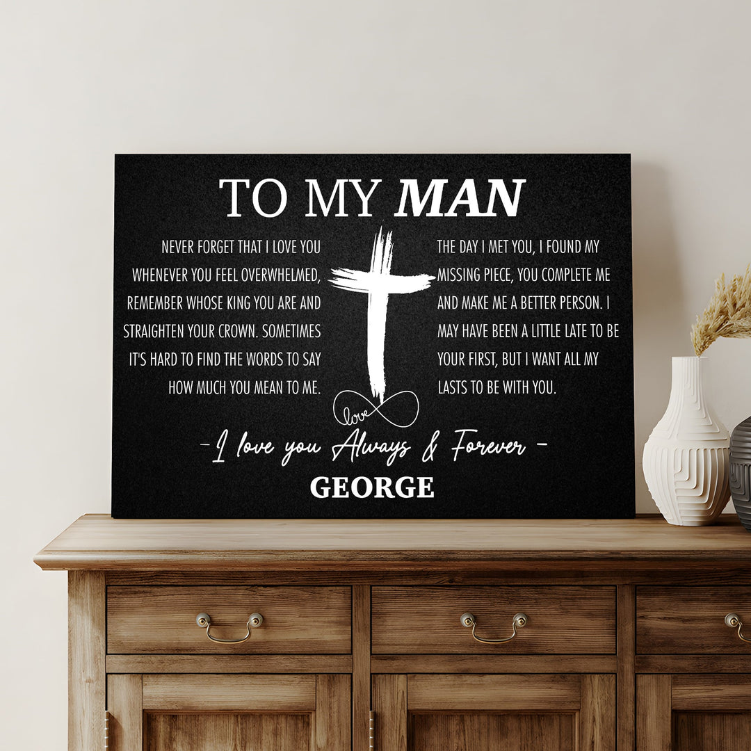 To My Man Father's Day Gift Sign
