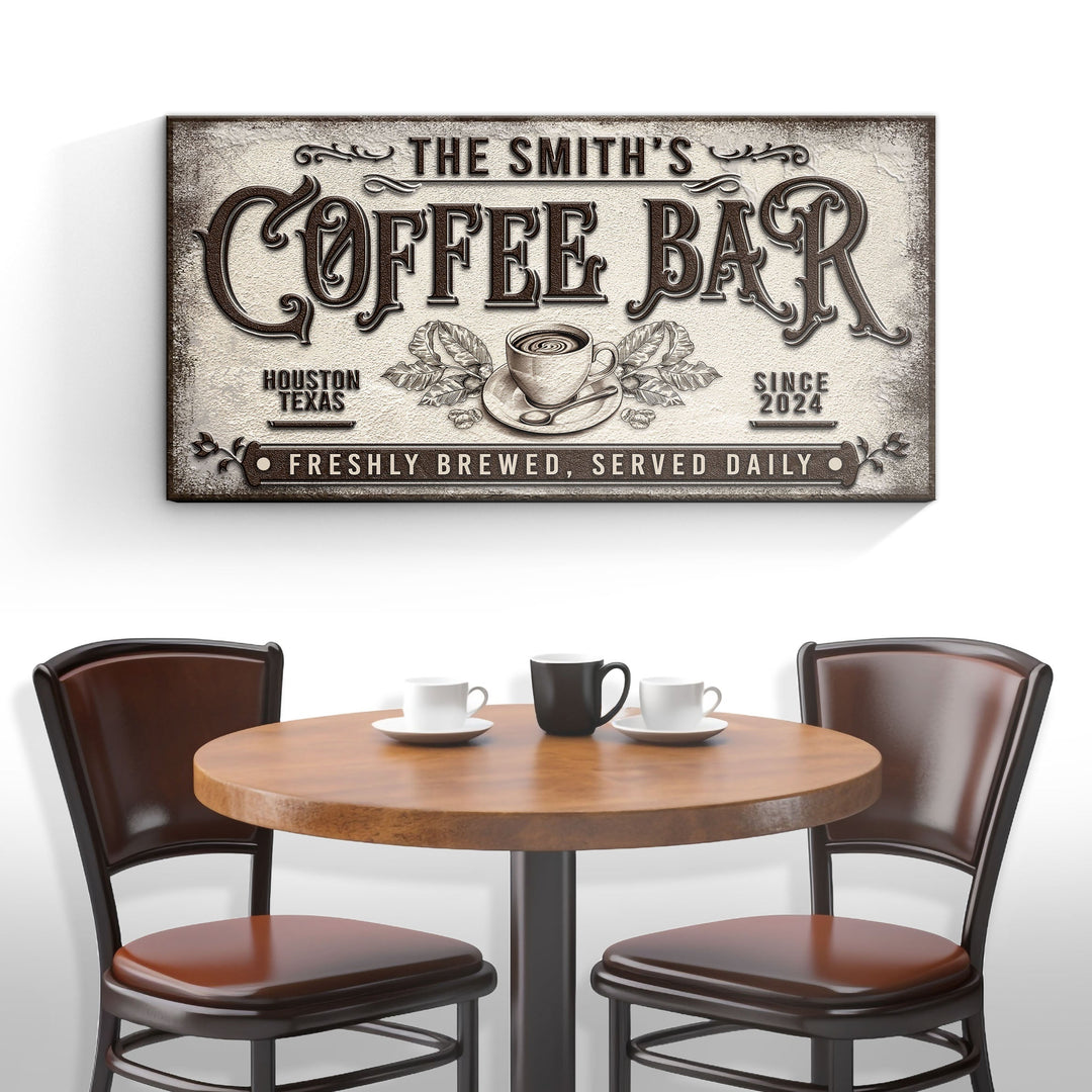 Coffee Bar Sign X