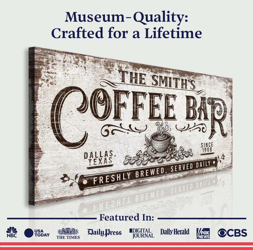 Personalized Coffee Bar Sign III