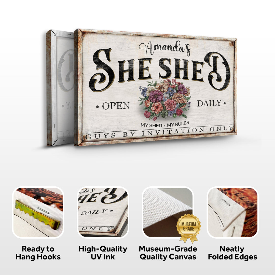 Personalized She Shed Sign XIII