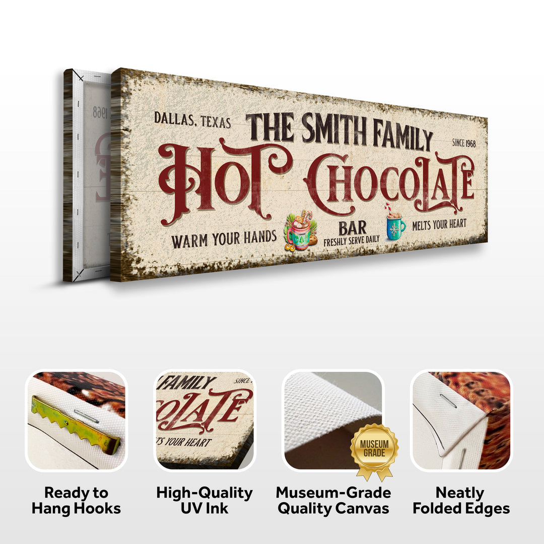 Hot Chocolate Christmas Bar Sign