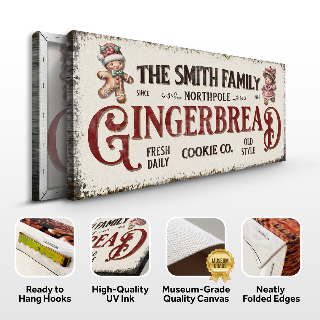 Family Gingerbread Bakery Christmas Sign