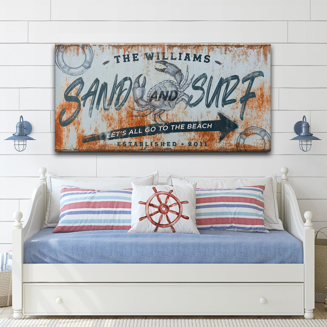 Sand And Surf Sign