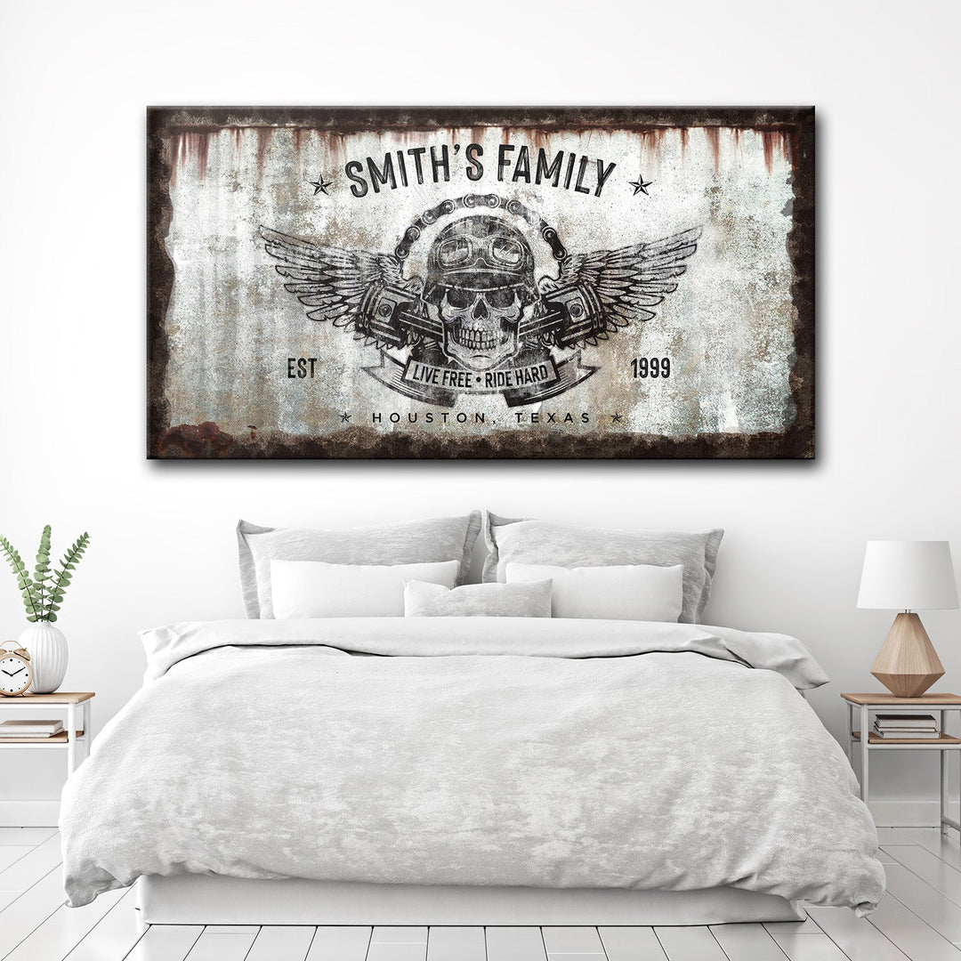 Live Free Ride Hard Sign