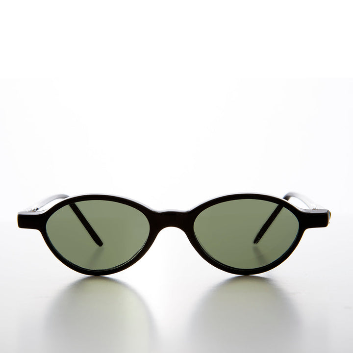 Small Oval Slim Edgy Hipster Vintage 1990s Sunglass -  Payton
