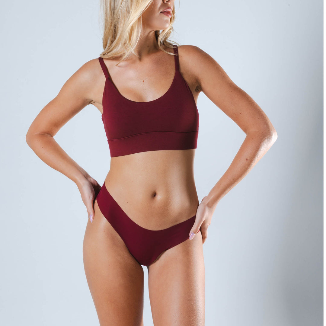 The Sommelier | Burgundy Seamless Thong