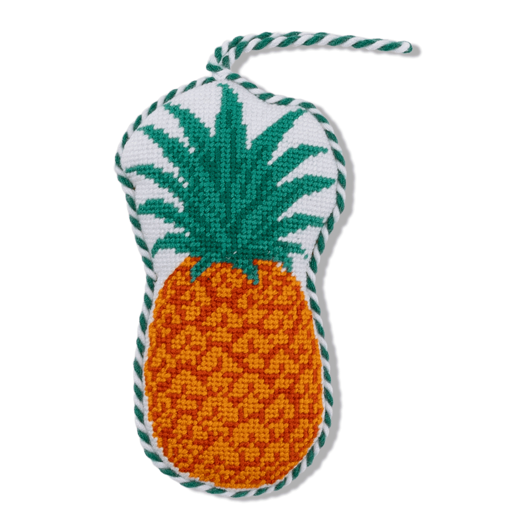 Needlepoint Icon Ornament - Pineapple