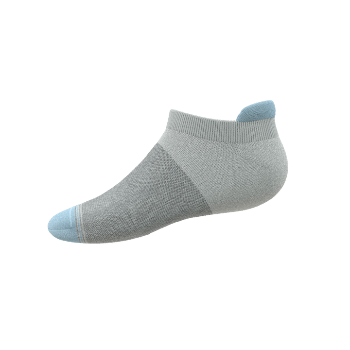 The Pacific Blue | Tri Color Block Heel Hammock™ Ankle Socks