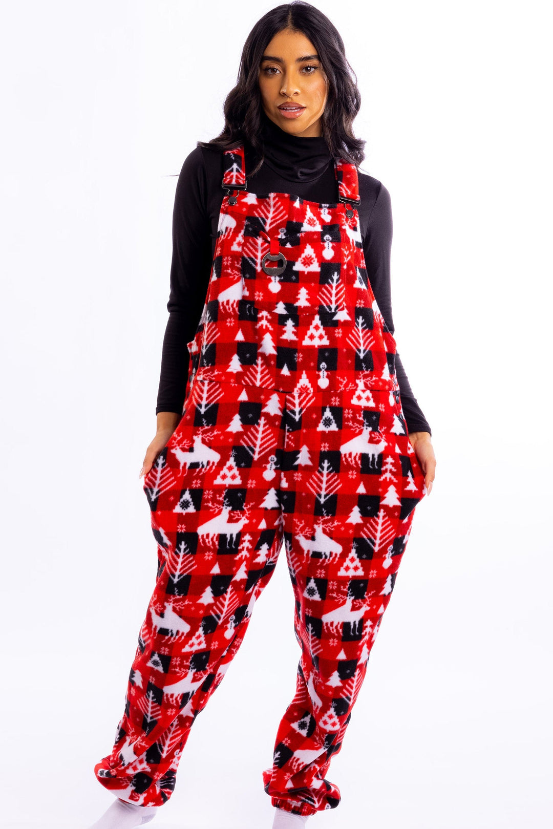 The Christmas Canoodle | Unisex Fleece Pajamaralls®