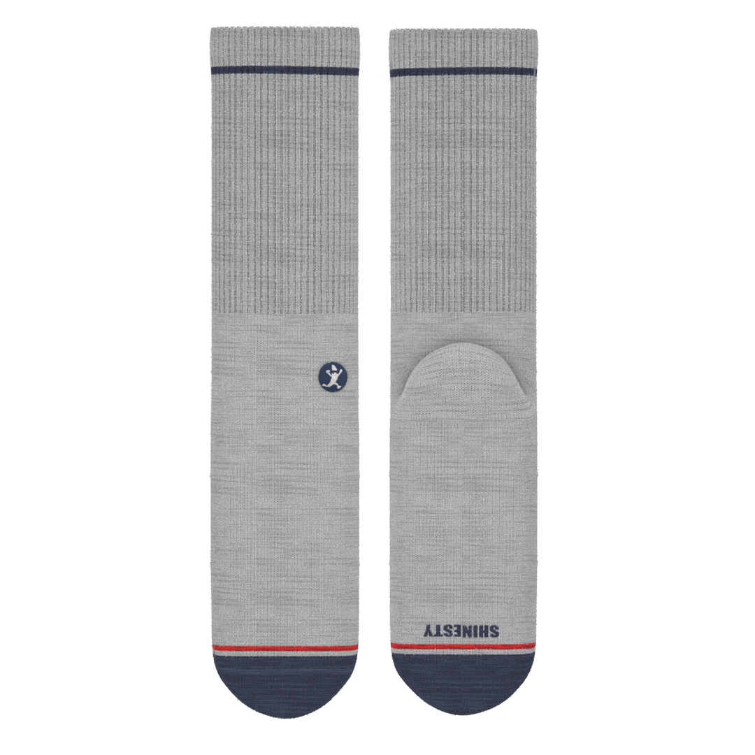 The Pebble | Grey Heel Hammock™ Crew Socks