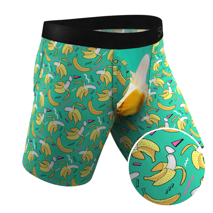 The Peel Deal | Retro Banana Long Leg Ball Hammock® Pouch Underwear With Fly