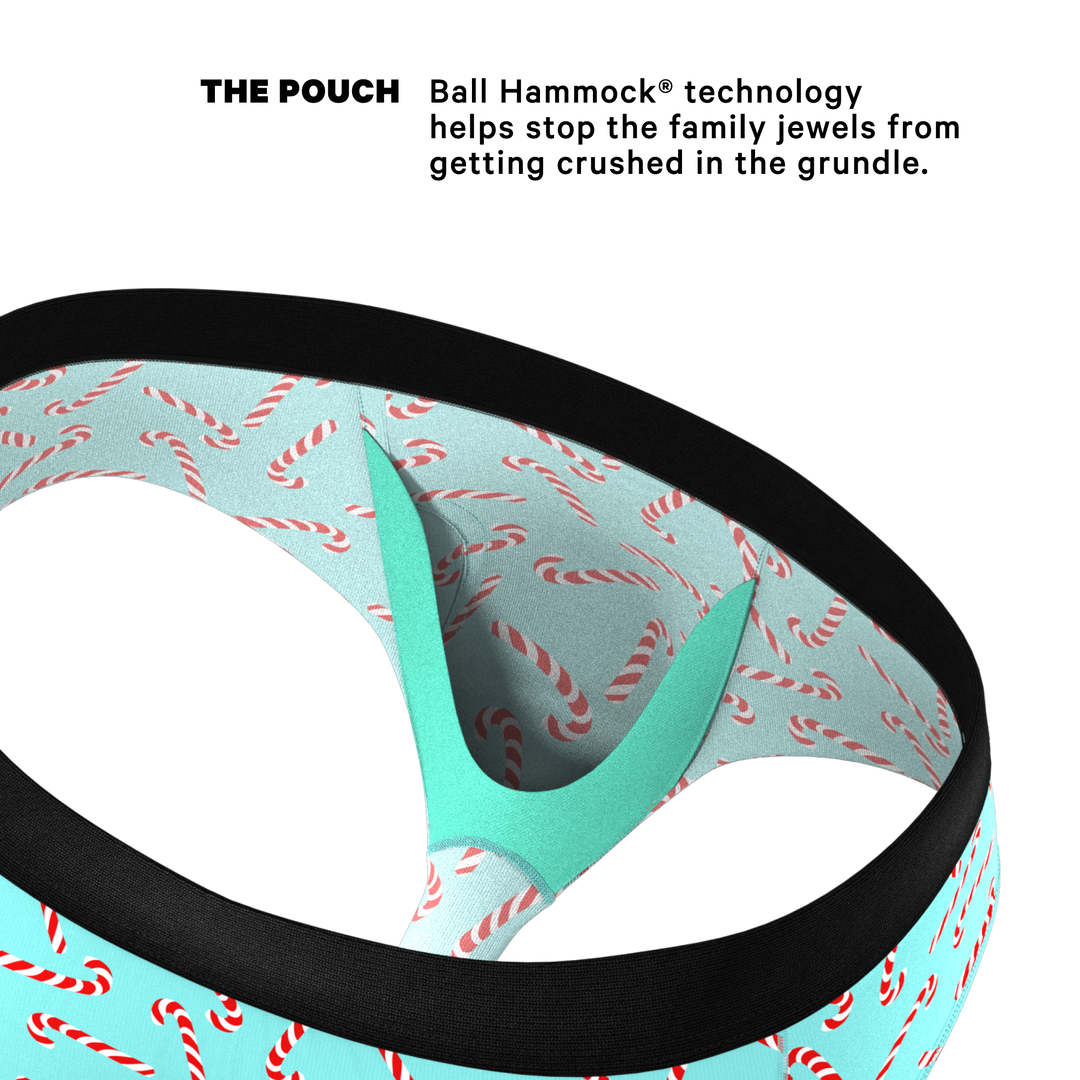 The Peppermint Pimp Canes | Candy Cane Ball Hammock® Pouch Underwear Briefs