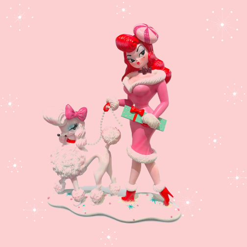 Peppermint Von Frost 12" Pink Lady w/ Poodle | Miss Fluff December Diamonds