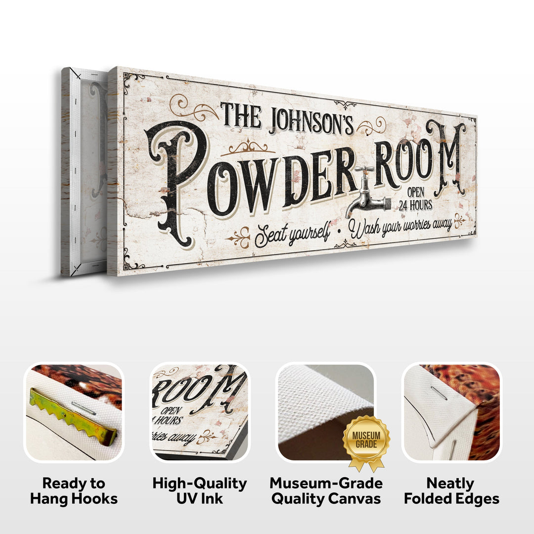 Personalized Powder Room Sign