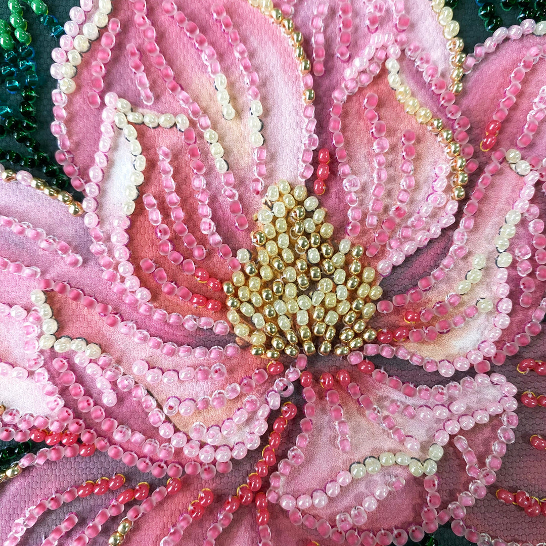 Petal Kiss Mini Bead Embroidery Kit by Abris Art AM-267