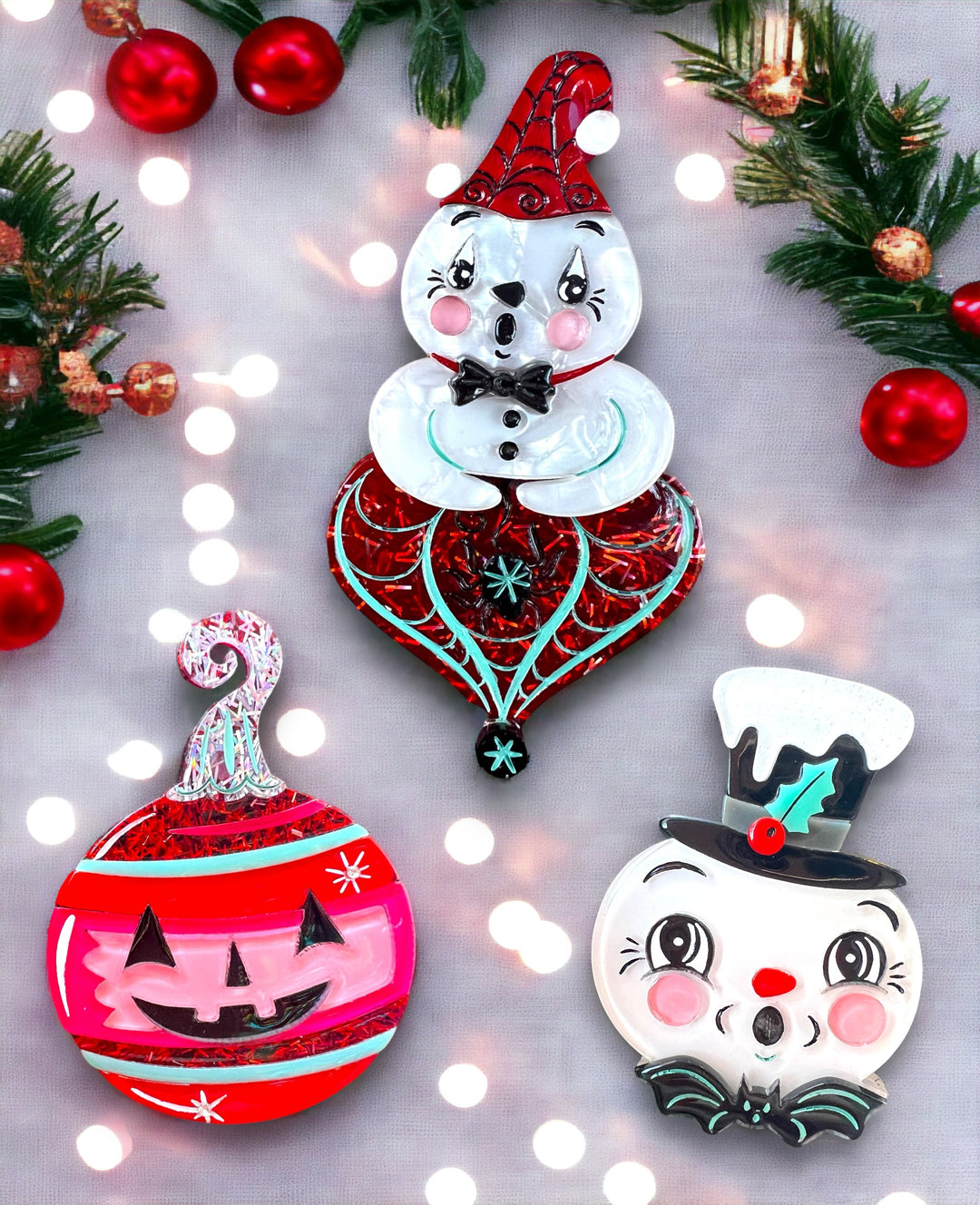 SPOOKMAS 3 Piece Brooch Collection by Lipstick & Chrome x Johanna Parker