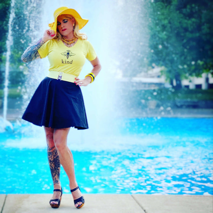 the Rockin' Tiki/with Ankle Strap - in Black Leather