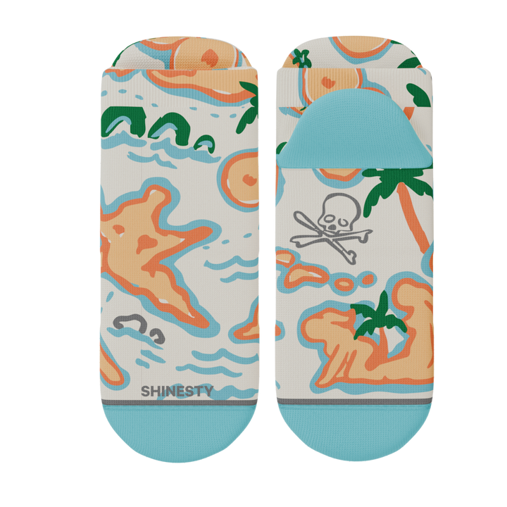 The Pirate's Booty | Naughty Map Heel Hammock™ Ankle Socks