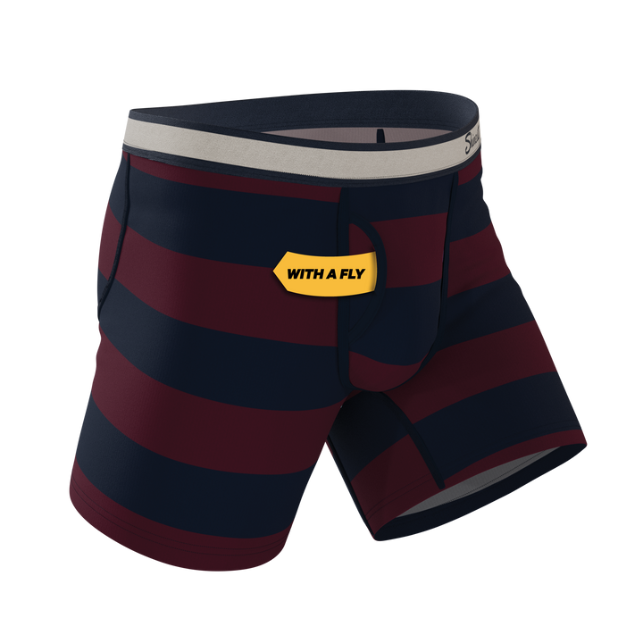 The Pitch | Rugby Stripe Ball Hammock® Pouch Underwear With Fly