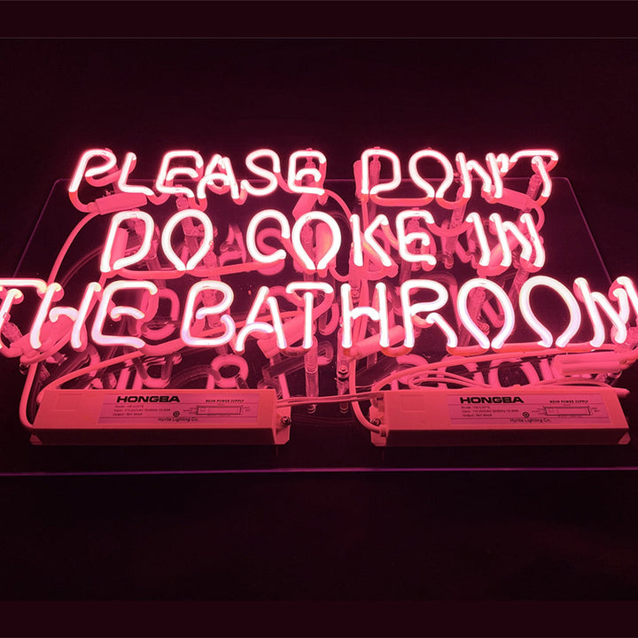 Please Don't Do Coke in The Bathroom Neon Signs