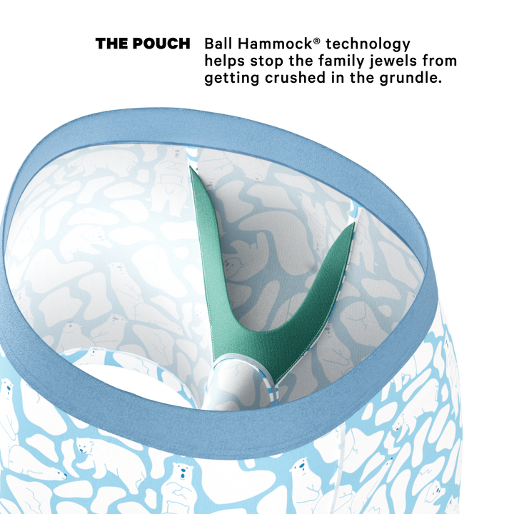 The Polar Polka | Polar Bear Scene Ball Hammock® Pouch Underwear