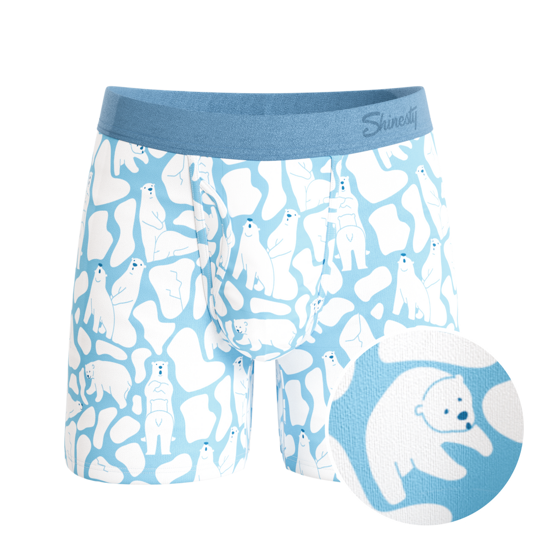 The Polar Polka | Polar Bear Scene Ball Hammock® Pouch Underwear With Fly