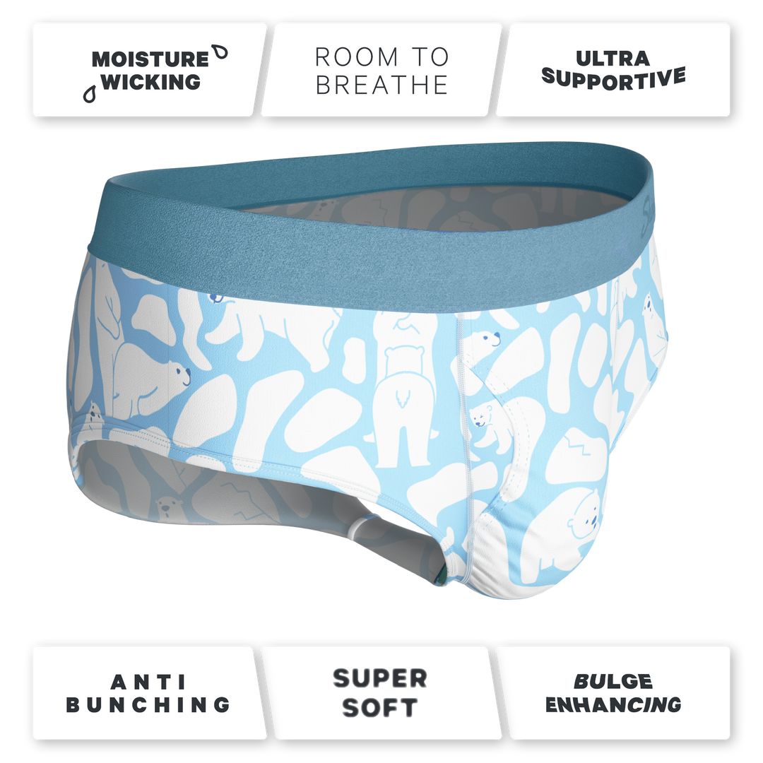 The Polar Polka | Polar Bear Scene Ball Hammock® Pouch Underwear Briefs