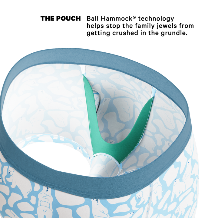 The Polar Polka | Polar Bear Scene Ball Hammock® Pouch Trunks Underwear