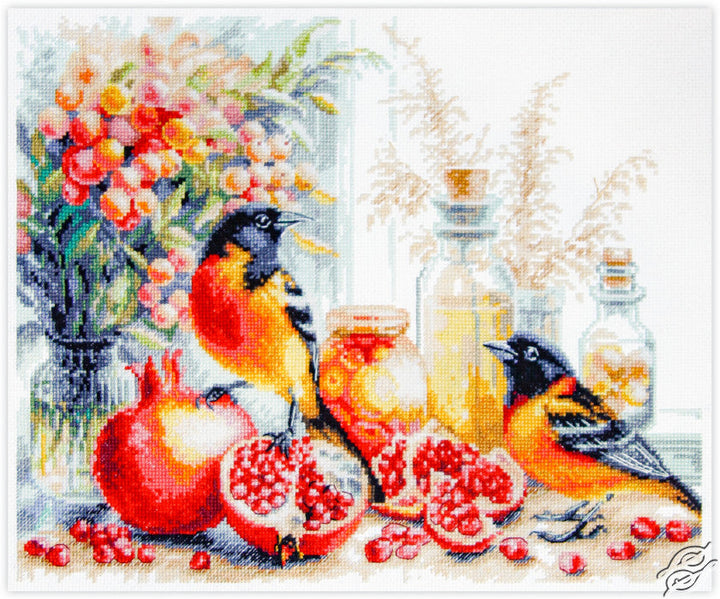 Pomegranate Breakfast Counted Cross Stitch Kit by Magic Needle 70-49