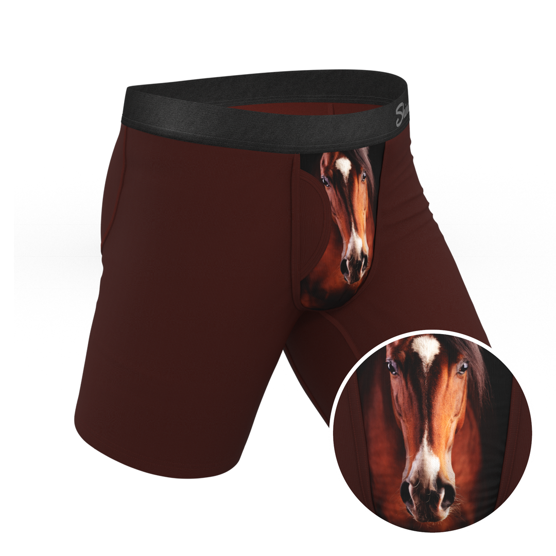 The Pony Express | Horse Long Leg Ball Hammock® Pouch Underwear With Fly