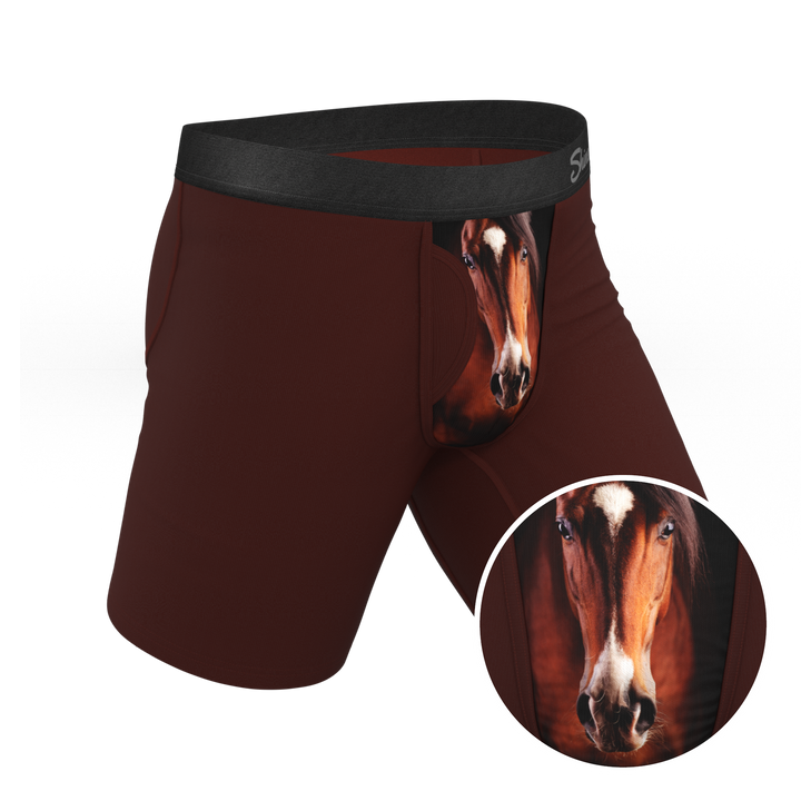 The Pony Express | Horse Long Leg Ball Hammock® Pouch Underwear With Fly