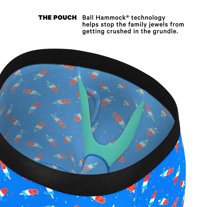 The Popsicle Stick Apex | USA Popsicle Long Leg Ball Hammock® Pouch Underwear With Fly