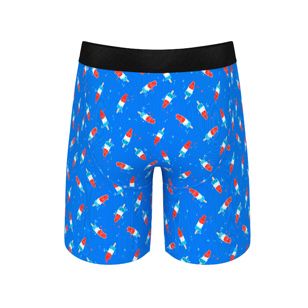 The Popsicle Stick Apex | USA Popsicle Long Leg Ball Hammock® Pouch Underwear With Fly