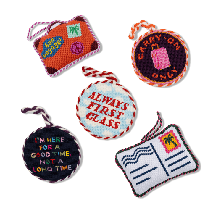 Needlepoint Icon Ornament - Postcard