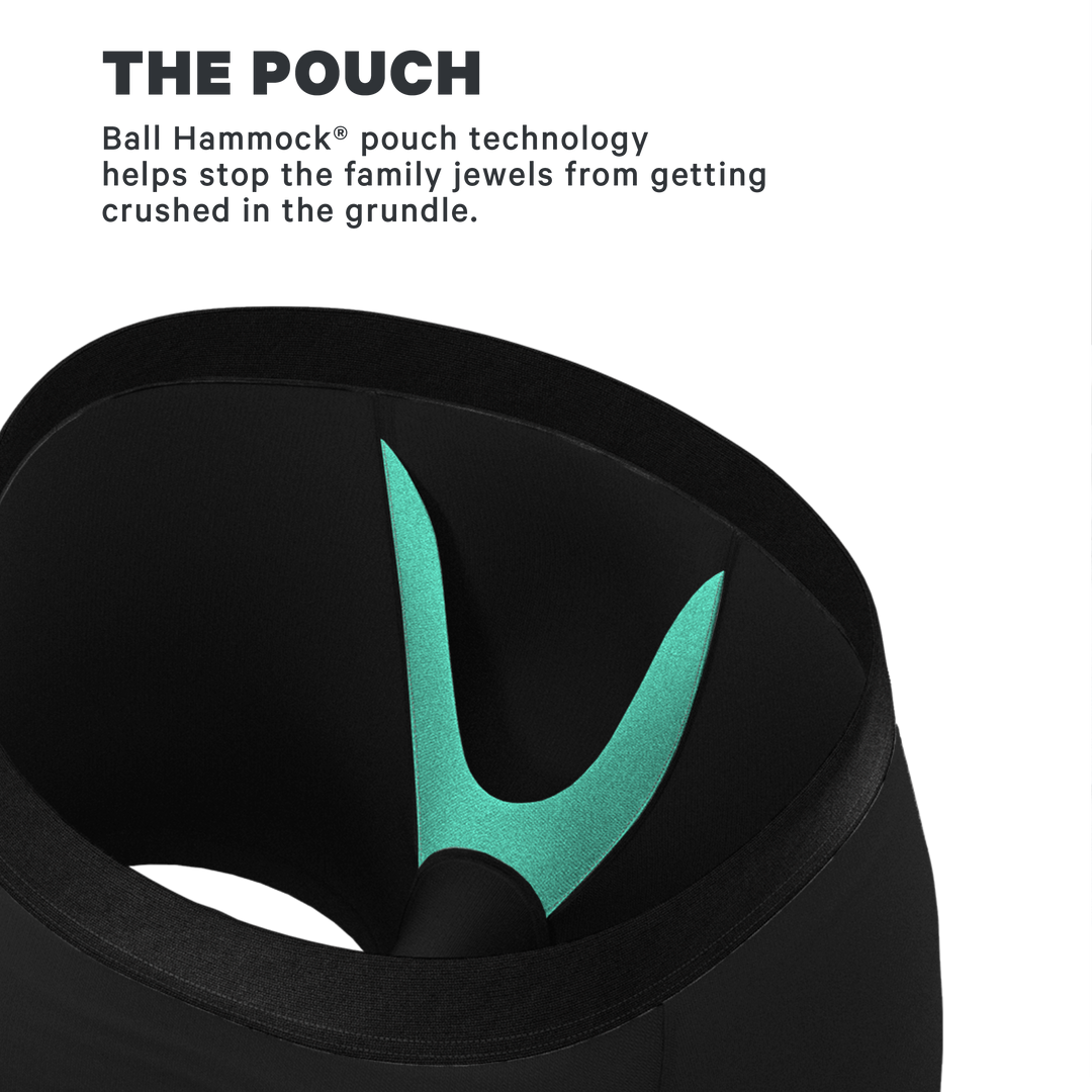 The Threat Level Midnight | Black Fart Proof Ball Hammock® Pouch Underwear