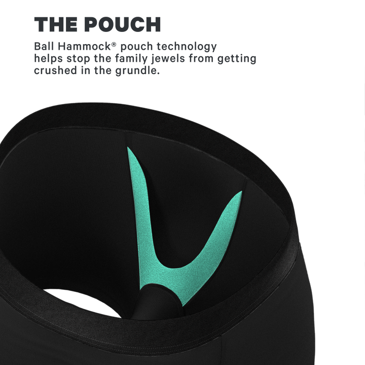 The Threat Level Midnight | Black Fart Proof Ball Hammock® Pouch Underwear