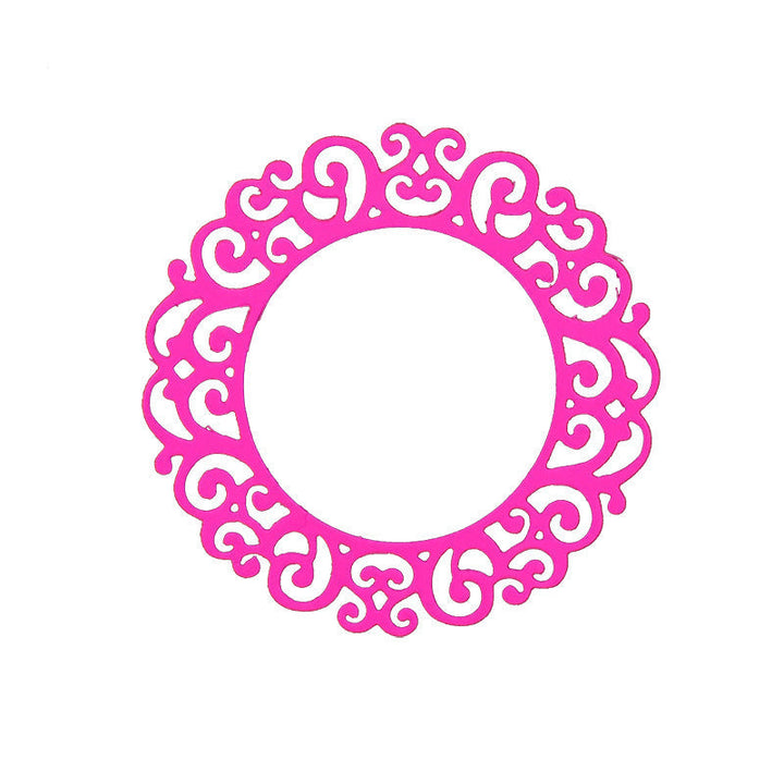 Ornamental Round Frame Scrapbooking Cutting Die by Wizardi QJ108
