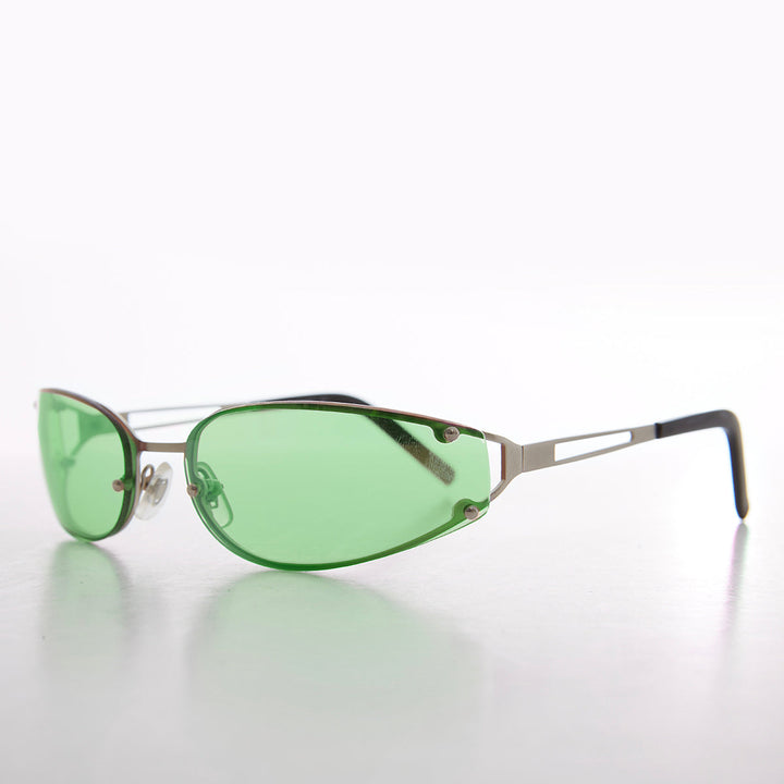 Oval Y2k Wrap Around Sunglasses - Rickey