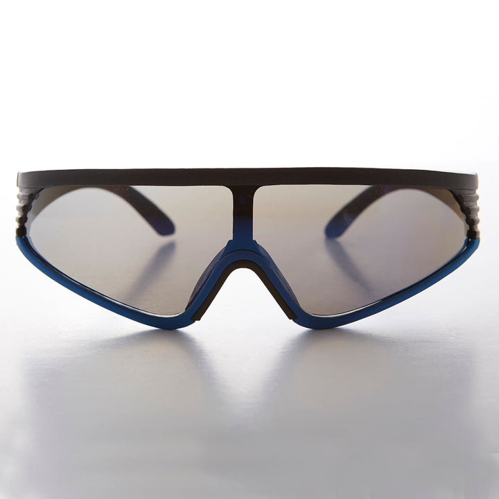 Mirror Lens Sports Wrap Vintage Sunglass - Rider