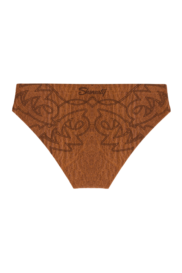 The Reverse Chaps | Western Faux Cracked Leather Ball Hammock® Pouch Swim Brief
