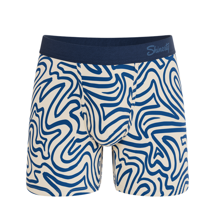 The Rio Grande | Abstract Navy Line Ball Hammock® Pouch Underwear