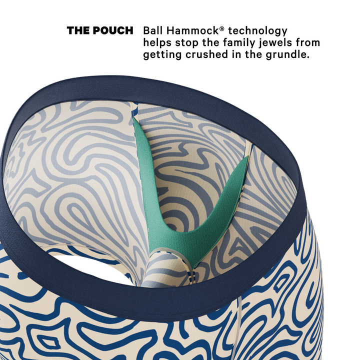 The Rio Grande | Abstract Navy Line Ball Hammock® Pouch Underwear