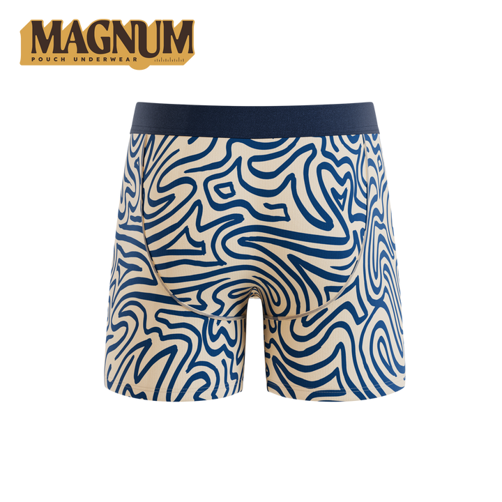 The Rio Grande | Abstract Navy Line Ball Hammock® Magnum Big Pouch Underwear