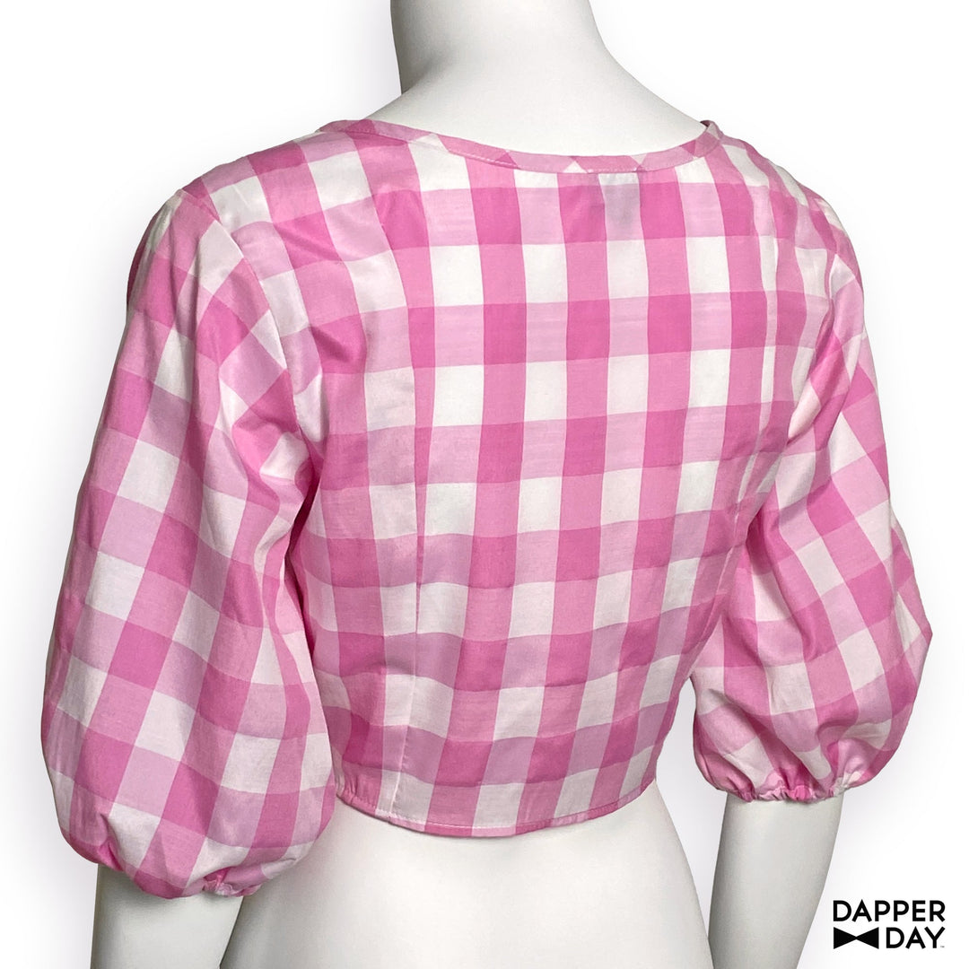 Gingham Meadow Blouse (Pink) - Final Sale