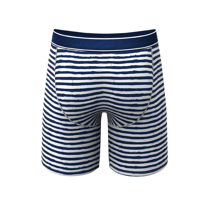 The Sailor | Nautical Stripe Long Leg Ball Hammock® Pouch Underwear With Fly
