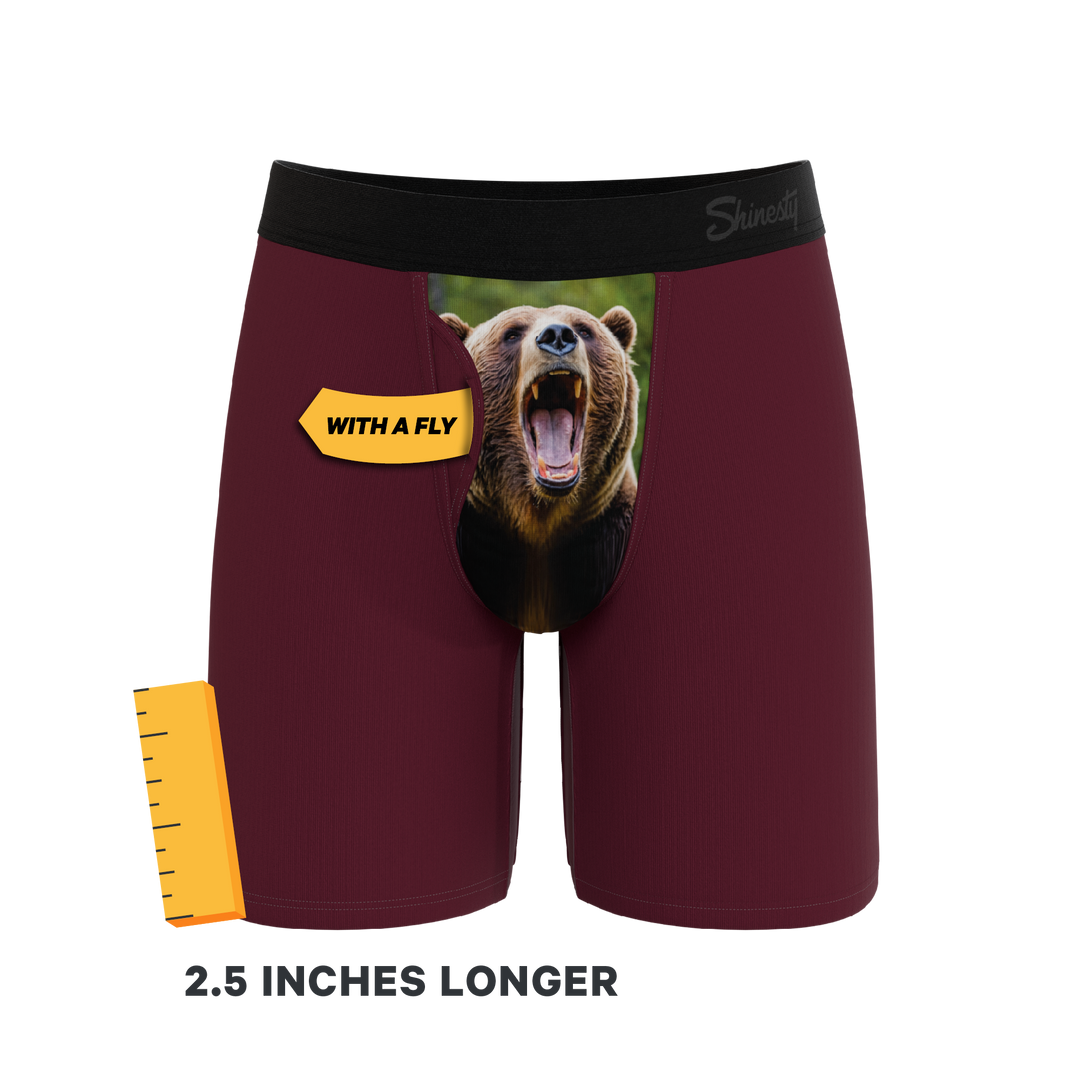The Scare Bear | Grizzly Bear Long Leg Ball Hammock® Pouch Underwear With Fly