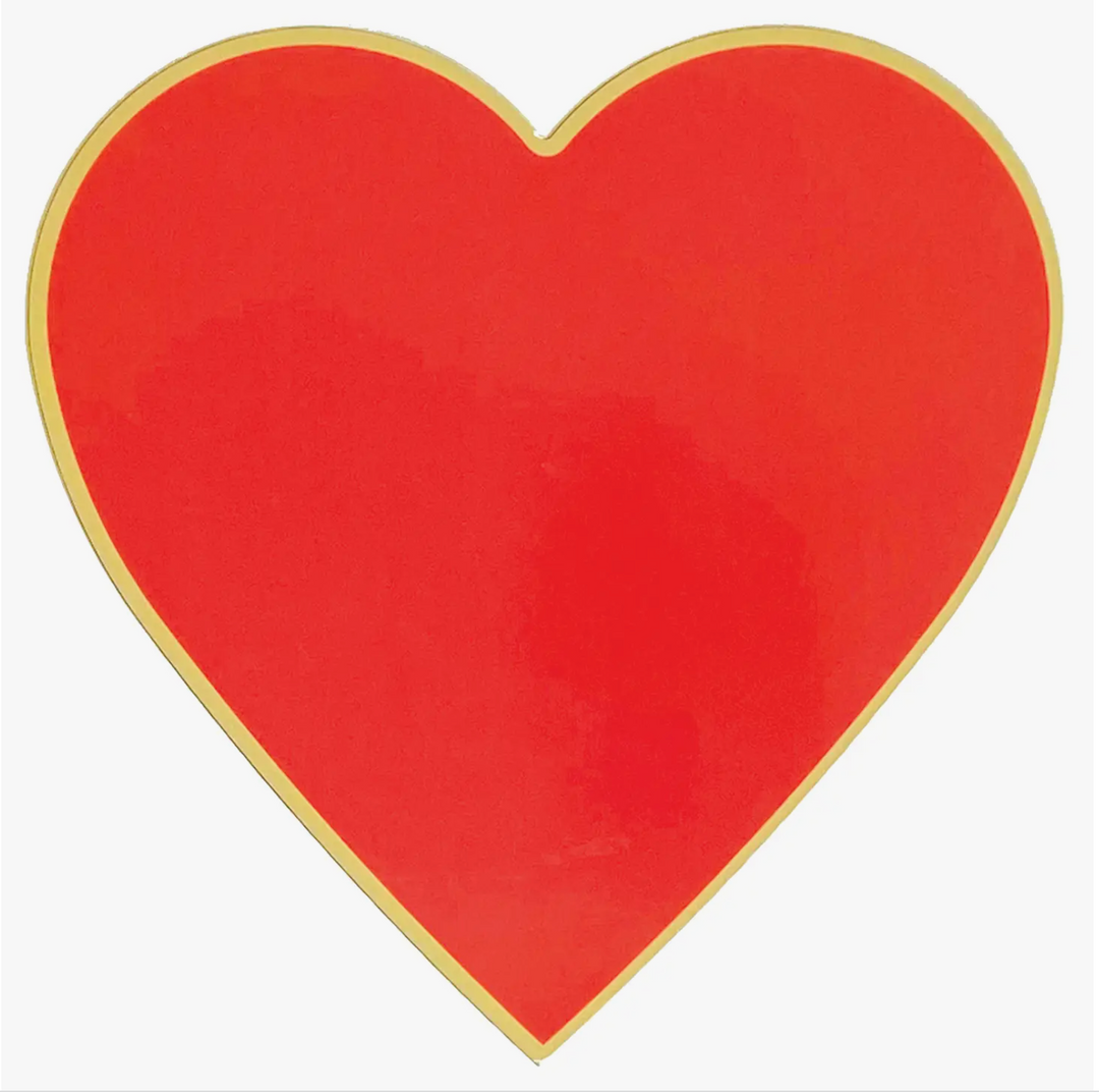 Red Heart Plates for Valentine's Day