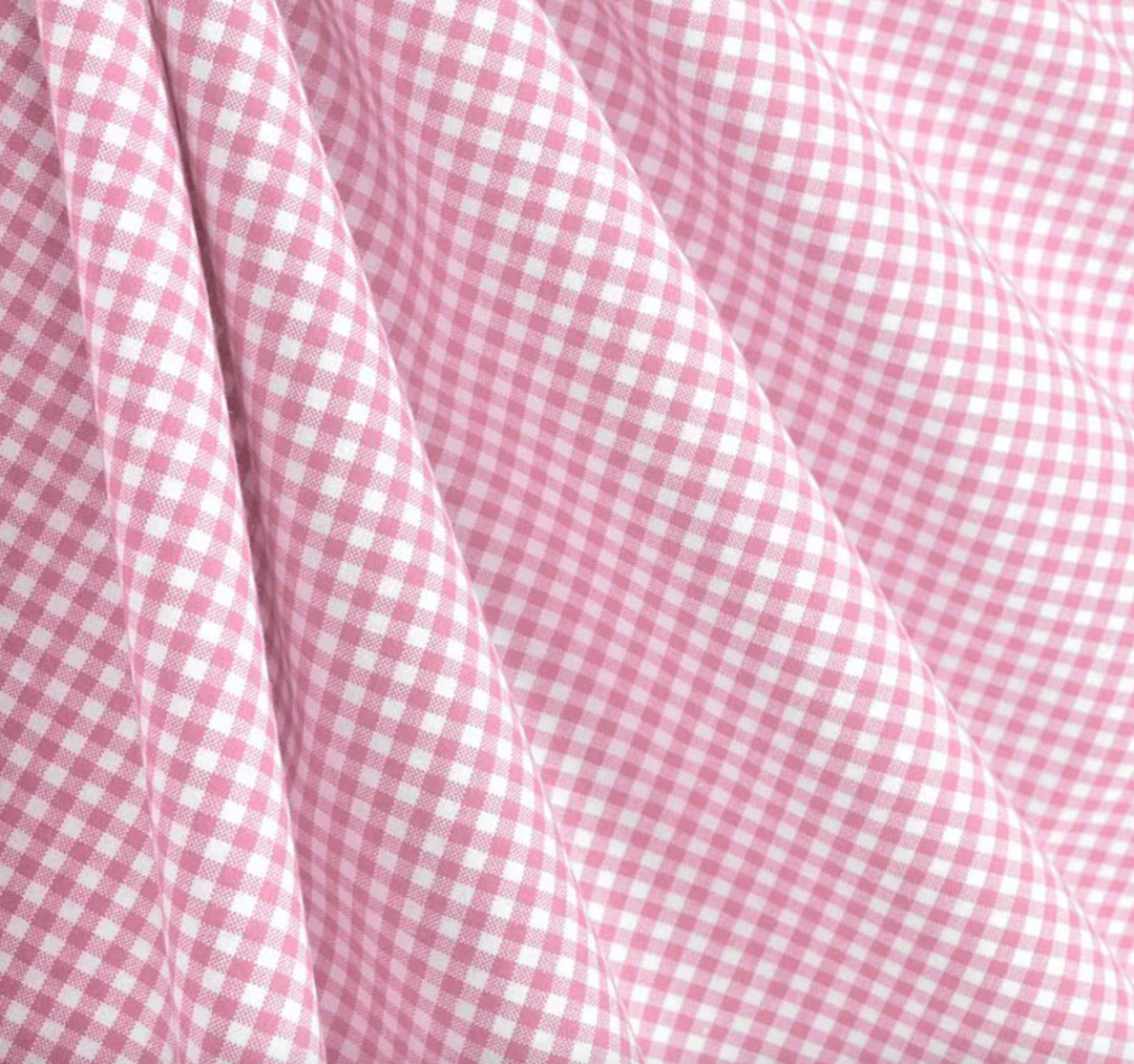 Sadie Dress- Pink Gingham w/ Eyelet Trim