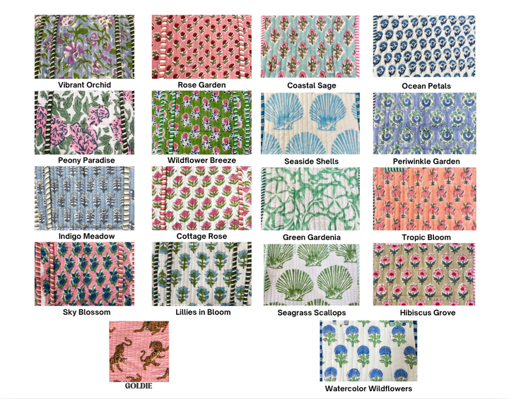 Quilted Block-Print Tote Bag